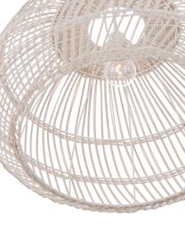 Pendelleuchte Melody aus Rattan, Lampenschirm: Rattan, Baldachin: Kunststoff, Gebrochenes Weiß, Ø 51 x H 30 cm