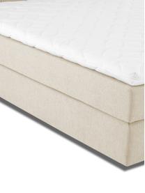 Letto boxspring premium Eliza, Materasso: a molle insacchettate a 7, Piedini: legno di faggio massiccio, Beige, 200 x 200