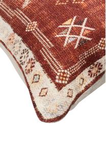 Housse de coussin rectangulaire ethnique Tanger, Rouge, beige