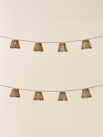 Ghirlanda a LED da esterno Carina, 330 cm, 10 lanterne, Lanterne: cocco, canna, Tonalità marroni, nero, Lunghezza 330 cm