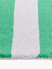 Tovagliette americane fatte a mano Kio Stripe 4 pz, 100% cotone, Verde, bianco, Larg. 35 x Lung. 45 cm