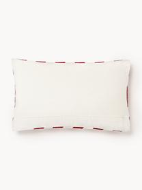 Housse de coussin en velours Doro, Velours de coton, Rouge, larg. 30 x long. 50 cm