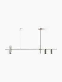 Grote hanglamp Cassandra, Metaal, verguld, Zilverkleurig, B 143 x H 73 cm