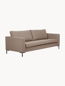 Sofa Luna (3-Sitzer), Bezug: 100 % Polyester Der strap, Gestell: Massives Buchenholz, Schi, Füße: Metall, galvanisiert Das , Webstoff Taupe, B 230 x T 95 cm