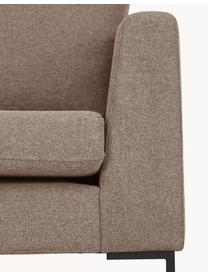 Sofa Luna (3-Sitzer), Bezug: 100 % Polyester Der strap, Gestell: Massives Buchenholz, Schi, Füße: Metall, galvanisiert Das , Webstoff Taupe, B 230 x T 95 cm