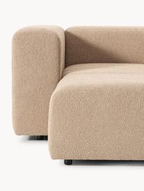 Modulares Bouclé-Sofa Lena (4-Sitzer), Bezug: Bouclé (93 % Polyester, 6, Gestell: Buchenholz, Spanplatte, H, Bouclé Beige, B 287 x T 106 cm