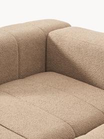 Modulares Bouclé-Sofa Lena (4-Sitzer), Bezug: Bouclé (93 % Polyester, 6, Gestell: Buchenholz, Spanplatte, H, Füße: Kunststoff, Bouclé Beige, B 287 x T 106 cm