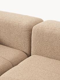 Modulares Bouclé-Sofa Lena (4-Sitzer), Bezug: Bouclé (93 % Polyester, 6, Gestell: Buchenholz, Spanplatte, H, Füße: Kunststoff, Bouclé Beige, B 287 x T 106 cm