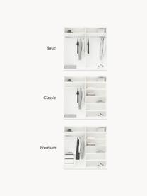 Modularer Drehtürenschrank Charlotte, 200 cm Breite, mehrere Varianten, Korpus: Spanplatte, melaminbeschi, Griffe: Messing Dieses Produkt wi, Weiß, Basic Interior, B 200 x H 200 cm