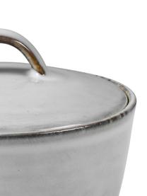 Azucarera artesanal Nordic Sand, Cerámica de gres, Gris claro, Ø 10 x Al 7 cm