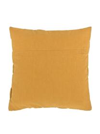 Housse de coussin 40x40 jaune moutarde Norman, Jaune moutarde, larg. 40 x long. 40 cm