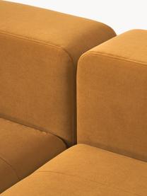 Samt-Modulares Sofa Lena (3-Sitzer), Bezug: Samt (100 % Polyester) De, Gestell: Kiefernholz, Schichtholz,, Füße: Kunststoff, Samt Ockergelb, B 209 x T 106 cm