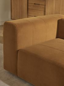 Samt-Modulares Sofa Lena (3-Sitzer), Bezug: Samt (100 % Polyester) De, Gestell: Kiefernholz, Schichtholz,, Füße: Kunststoff, Samt Ockergelb, B 209 x T 106 cm