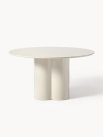 Mesa de comedor redonda de madera Keva, tamaños diferentes, Tablero de fibras de densidad media (MDF) con certificado FSC, recubierto, Blanco Off White, Ø 140 cm