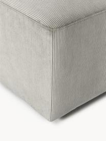 Cord-Hocker Melva, B 99 x T 72 cm, Bezug: Cord (92 % Polyester, 8 %, Gestell: Massives Kiefern- und Fic, Cord Grau, B 99 x T 72 cm