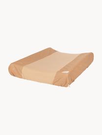 Matelas à langer en coton bio Zen, Brun clair, blanc, larg. 50 x long. 70 cm