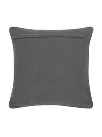 Housse de coussin 45x45 vintage Corinne, Blanc crème, noir, gris, larg. 45 x long. 45 cm