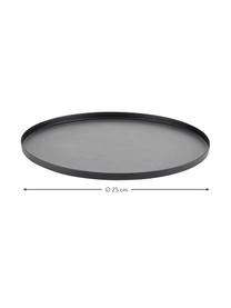 Plateau décoratif rond en métal Classico, Métal, Noir, Ø 35 cm