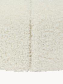 Fauteuil en peluche pour enfants Shaggy, Polyester (peau en peluche), Blanc crème, Ø 54 x haut. 46 cm