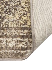 Tapis vintage tons beiges Rugged, 66 % viscose, 25 % coton, 9 % polyester, Beige, brun, larg. 170 x long. 240 cm (taille M)