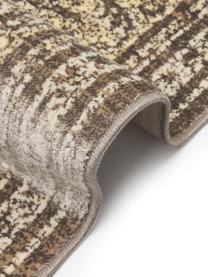 Tapis vintage tons beiges Rugged, 66 % viscose, 25 % coton, 9 % polyester, Beige, brun, larg. 170 x long. 240 cm (taille M)