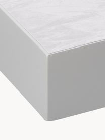 Hochglanz-Tablett Hayley, B 50 cm, Tablett: Mitteldichte Holzfaserpla, Unterseite: Samtbezug, Hellgrau, B 50 x T 35 cm
