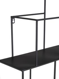 Estantería de pared de metal Parnke, Metal con pintura en polvo, Negro, An 98 x Al 68 cm