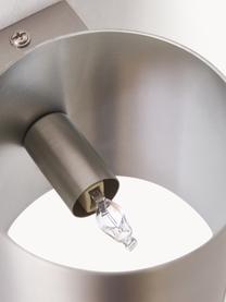 Kleine wandlamp Roda, Gepoedercoat ijzer, Zilverkleurig, B 10 x H 10 cm