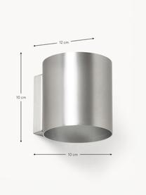 Malé nástenné svietidlo Roda, Odtiene striebornej, Š 10 x V 10 cm