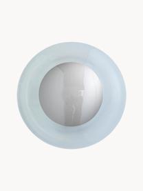 Mondgeblazen wandlamp Horizon, Lampenkap: mondgeblazen glas, Transparant, zilverkleurig, Ø 21 x D 17 cm