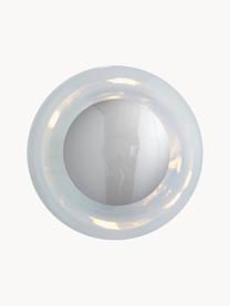 Lampada da parete in vetro soffiato Horizon, Paralume: vetro soffiato, Struttura: metallo rivestito, Trasparente, argento, Ø 21 x Prof. 17 cm
