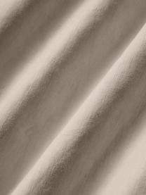 Drap-housse en lin délavé pour sommier tapissie Airy, Beige, larg. 90 x long. 200 cm, haut. 35 cm