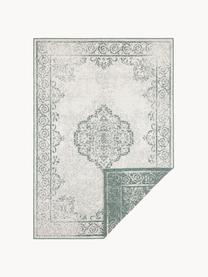 Tapis réversible intérieur-extérieur aspect vintage vert/crème Cebu, 100 % polypropylène, Vert sauge, blanc cassé, larg. 160 x long. 230 cm (taille M)