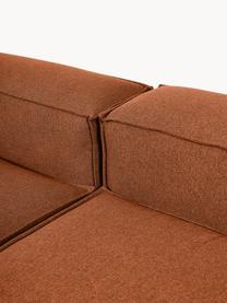 Narożna sofa modułowa XL Lennon, Tapicerka: 100% poliester Dzięki tka, Stelaż: lite drewno, sklejka, Nogi: tworzywo sztuczne, Terakotowa tkanina, S 329 x G 269 cm,  prawostronna