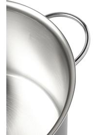 Edelstahl-Kochtöpfe Milano, 8er-Set, Deckel: Glas, Silikon, Silberfarben, Grau, Set mit verschiedenen Größen