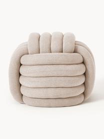 Pouf annodato Twist, Rivestimento: 100% cotone, Beige chiaro, Larg. 54 x Alt. 45 cm