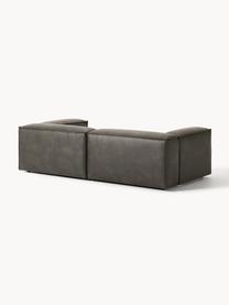 Modulaire bank Lennon (3-zits) van gerecycled leer, Bekleding: gerecycled leer (70% leer, Frame: massief hout, multiplex, Poten: kunststof Dit product is , Leer taupe, B 238 x H 119 cm