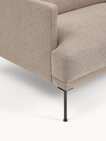 Petit canapé d'angle Fluente, Tissu taupe, larg. 198 x prof. 152 cm, méridienne à gauche