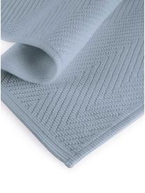 Tapis de bain coton avec imprimé chevrons Soft, Bleu