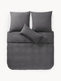 Funda nórdica de franela Biba, Gris oscuro, Cama 135/140 cm (200 x 200 cm)