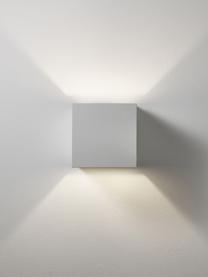 Malé nástěnné svítidlo Quad, Kov s práškovým nástřikem, Bílá, Š 10 cm, V 10 cm
