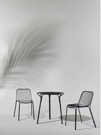 Chaise de jardin Hiray, Acier galvanisé, laqué, Noir, larg. 53 x prof. 55 cm