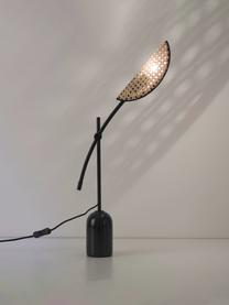 Stolní lampa s vídeňskou pleteninou Freja, Černá, světle hnědá, Š 56 cm, V 45 cm