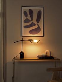 Lampe à poser en cannage Freja, Noir, brun clair, larg. 56 x haut. 45 cm