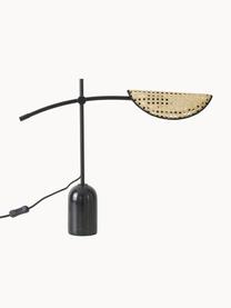 Stolová lampa s viedenským výpletom Freja, Čierna, svetlohnedá, Š 56 x V 45 cm