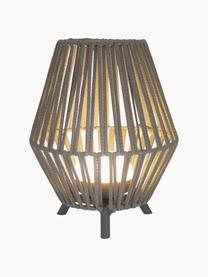 Lámpara para exterior LED Conta, regulable y portátil, Pantalla: PVC, Estructura: metal recubierto, Greige, Ø 26 x Al 33 cm