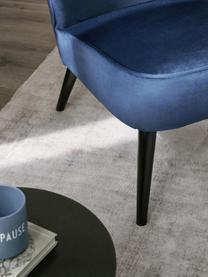 Fauteuil cocktail en velours Robine, Velours bleu foncé, larg. 63 x prof. 73 cm