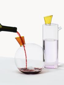 Caraffa acqua fatta a mano Travasi, 1 L, Vetro borosilicato, Rosa chiaro, trasparente, giallo chiaro, 1 L