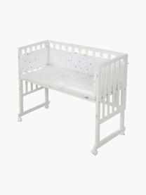 Výškovo nastaviteľná bočná detská posteľ s kolieskami Star Magic, 45 x 90 cm, Biela, Š 45 x D 90 cm