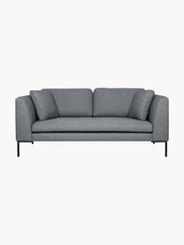 Sofa Emma (3-Sitzer) mit Metall-Füßen, Bezug: Polyester 100.000 Scheuer, Gestell: Massives Kiefernholz, Bir, Füße: Metall, pulverbeschichtet, Webstoff Dunkelgrau, B 194 x T 100 cm